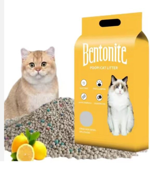 Katzenstreu Bentonit Zitrone 10 Liter - Super saugfähig & Staubarm